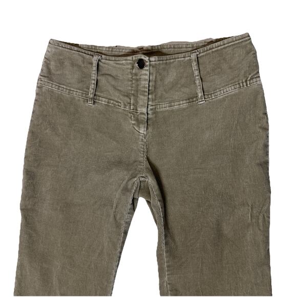 Vintage Khaki Corduroy Bell Bottom Pants Womens M Wide Leg Mid Rise 70s France - Picture 4 of 8